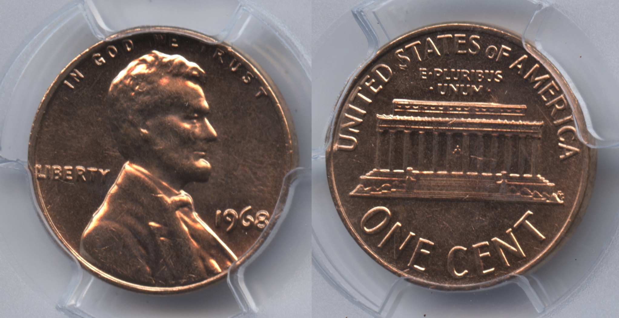 1968 Lincoln Cent PCGS MS-65 Red #i