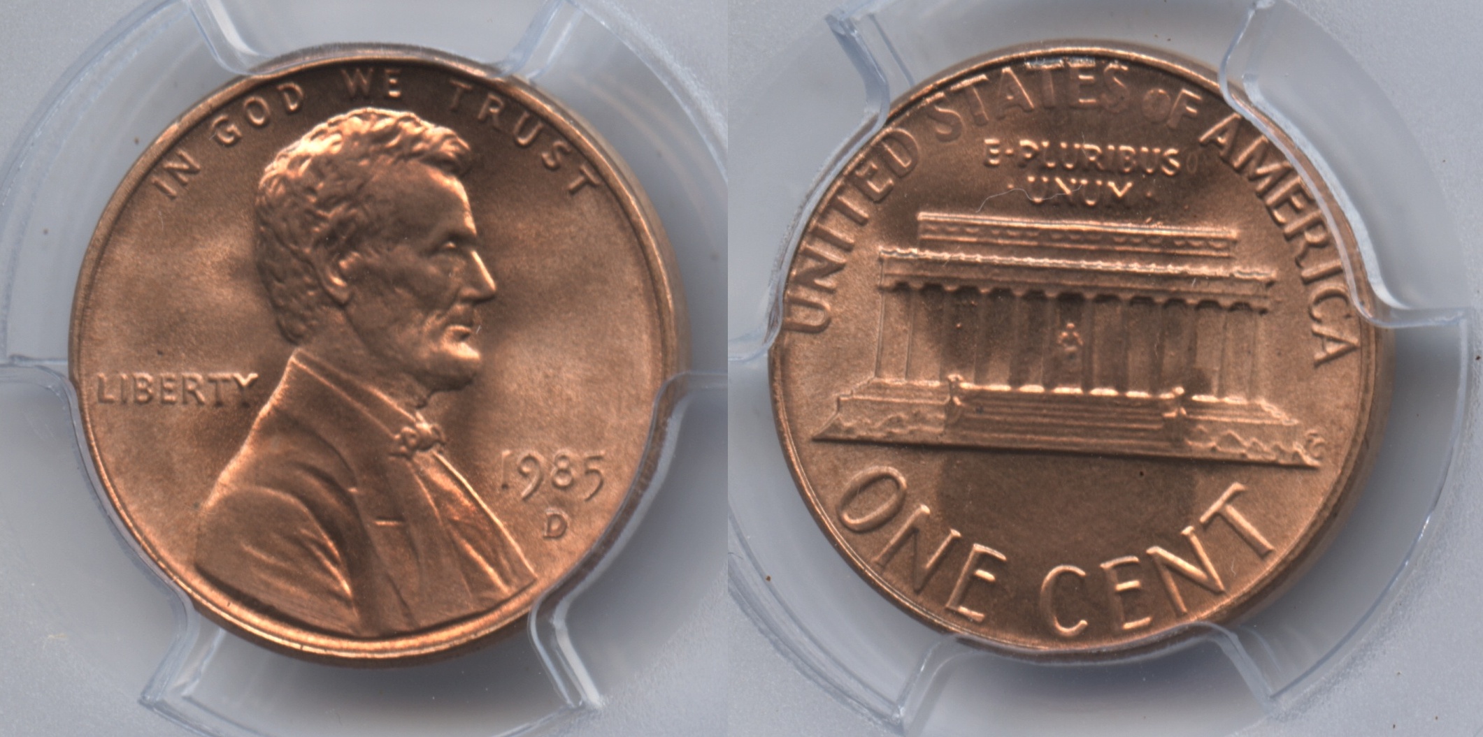 1985-D Lincoln Cent PCGS MS-67 Red #a