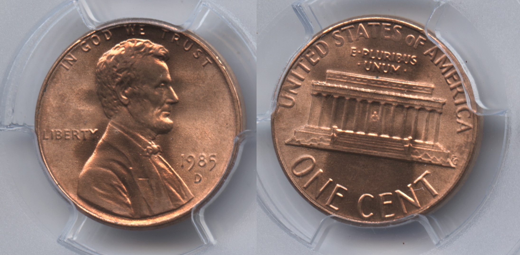 1985-D Lincoln Cent PCGS MS-67 Red #b