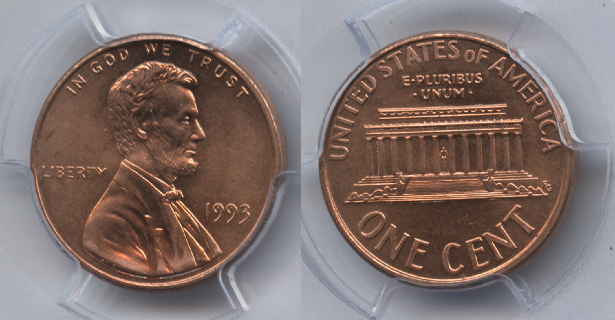 1993 Lincoln Cent PCGS MS-66 Red