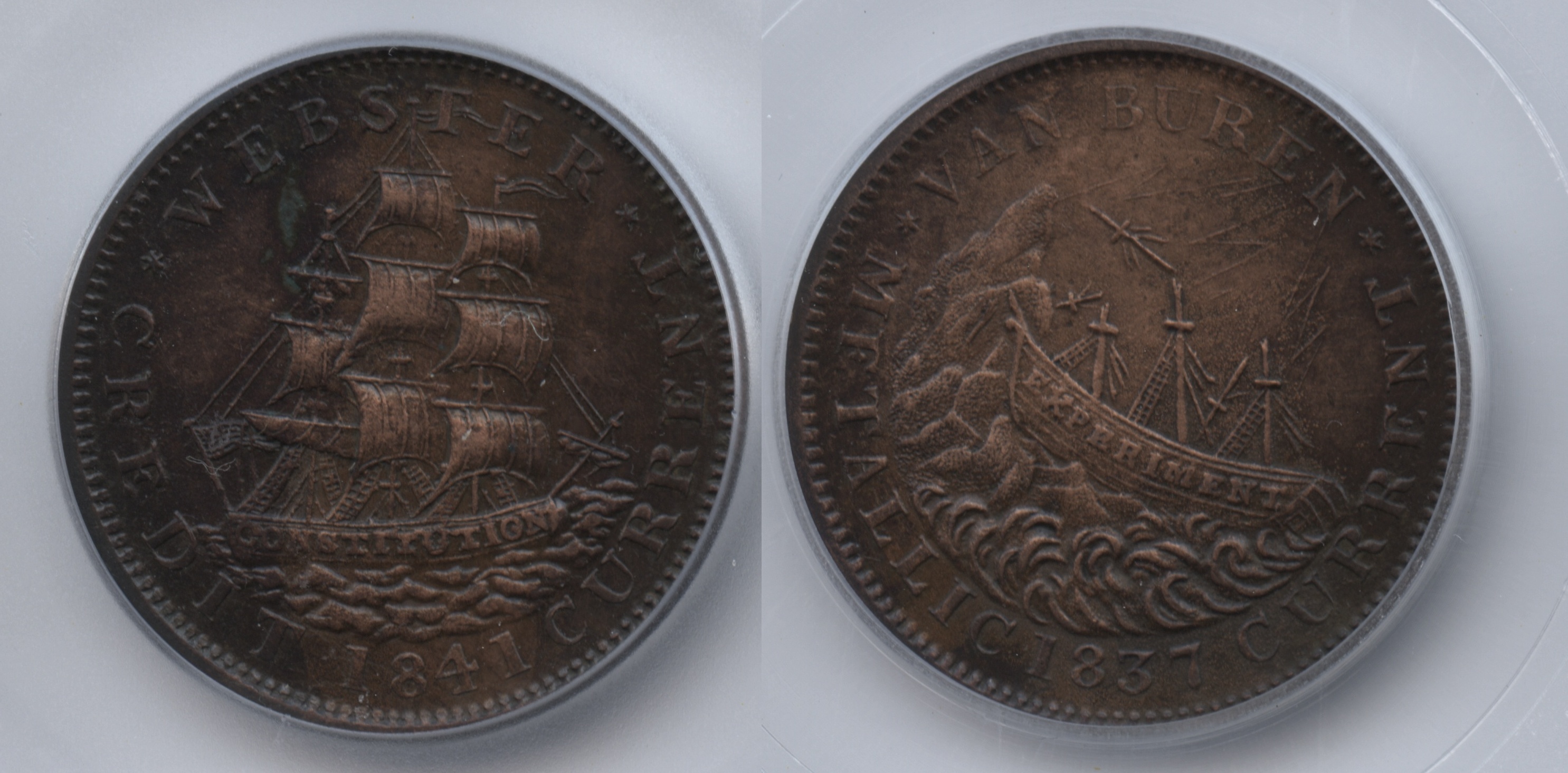 1841 HT-20 Hard Times Token ICG AU-55 Corroded