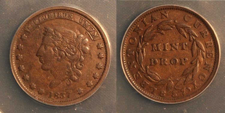 1837 HT-62 Hard Times Token ANACS VF-25 camera small