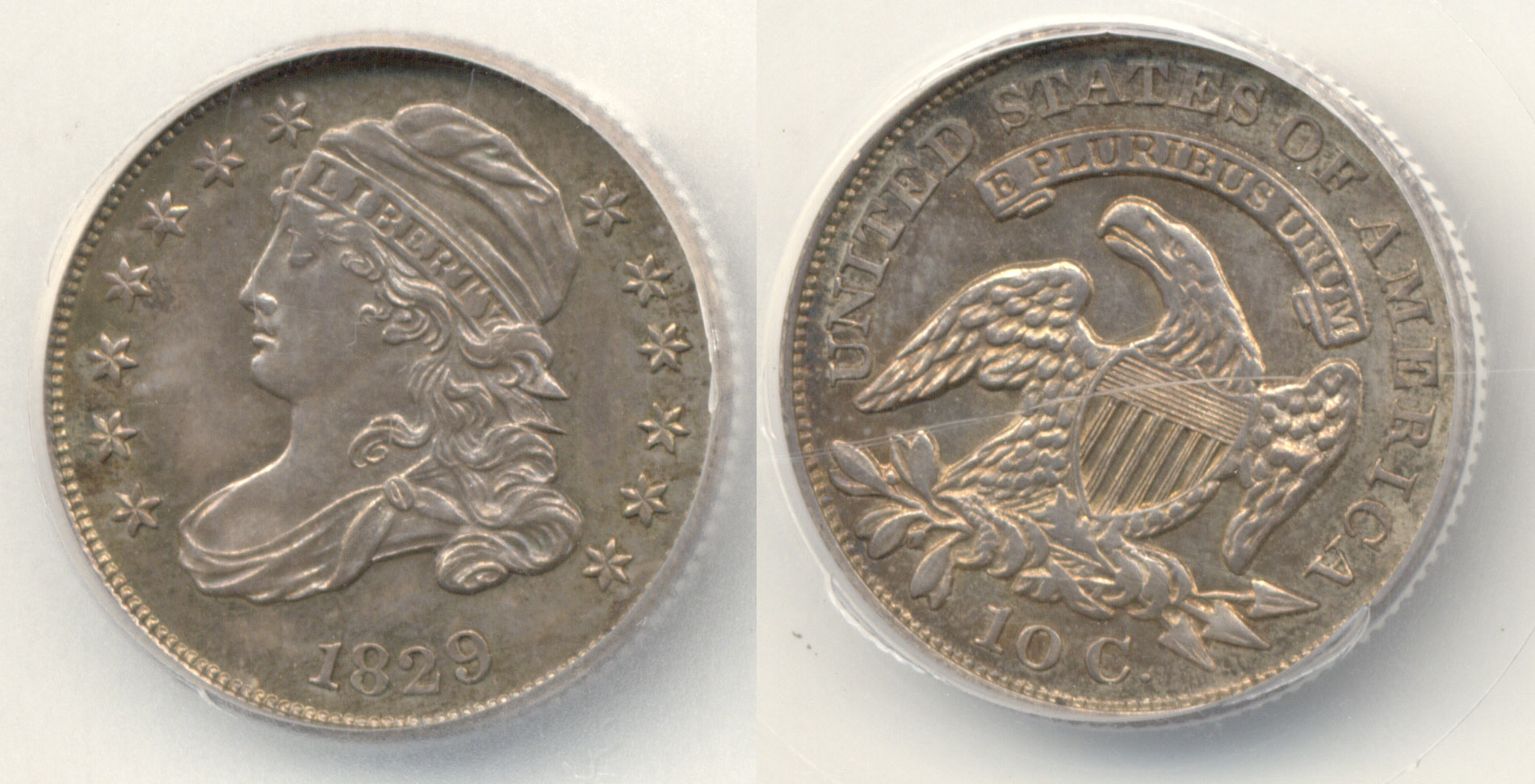 1829 Capped Bust Dime JR-7 SEGS Proof-61