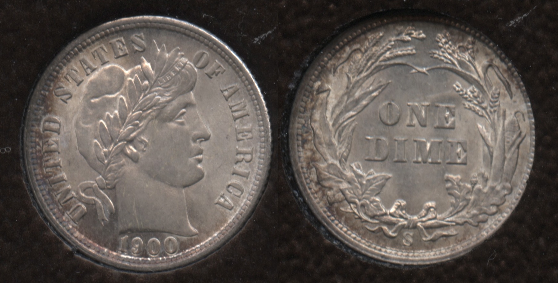 1900-S Barber Dime ICG MS-65