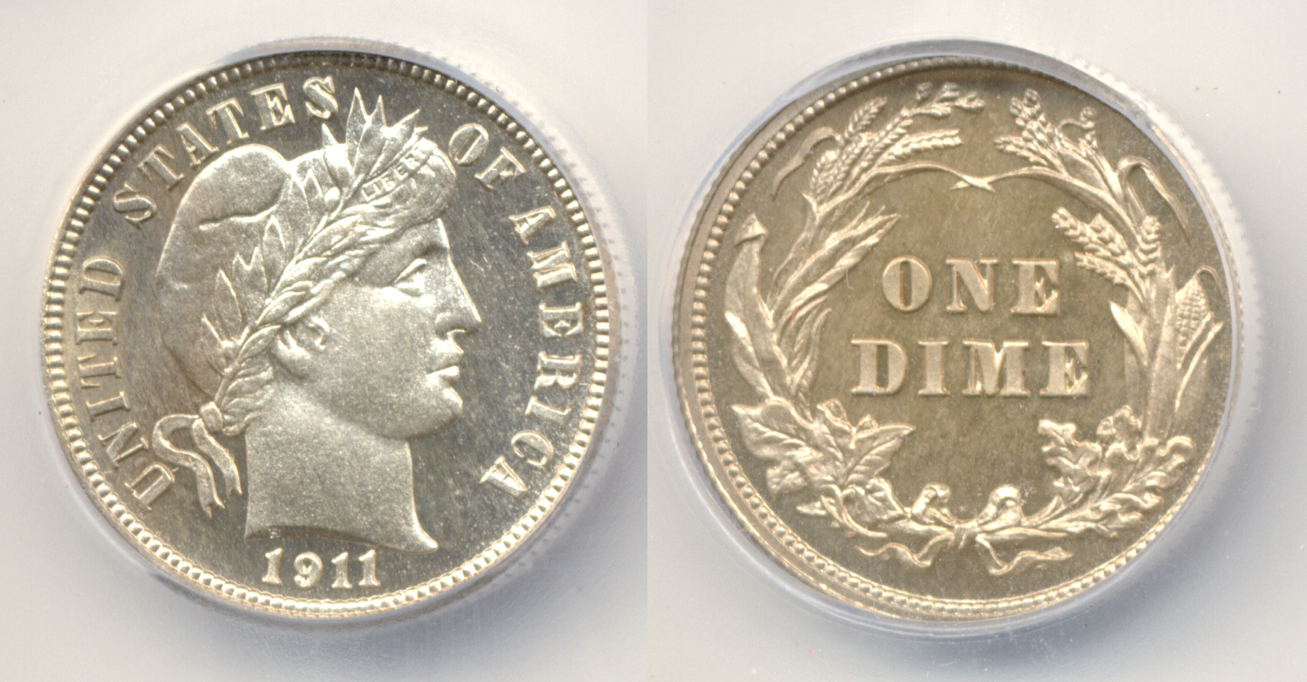 1911 Barber Dime ICG Cameo Proof-64