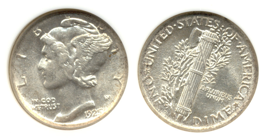 1925-D Mercury Dime NGC AU-55