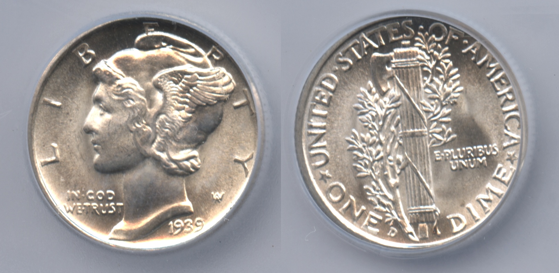 1939-D Mercury Dime ICG MS-67