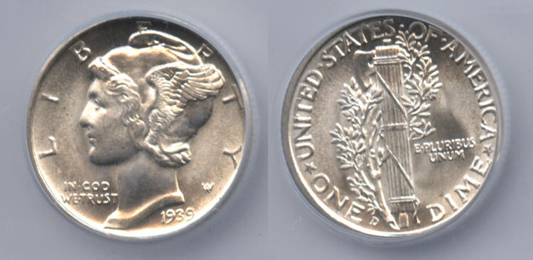 1939-D Mercury Dime ICG MS-67 small
