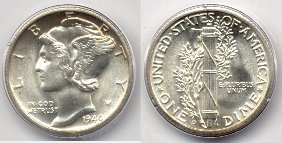 1940-D Mercury Dime PCGS MS-66 Full Bands