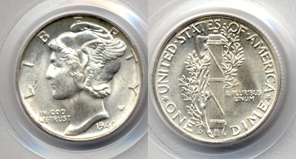 1940-D Mercury Dime PCGS MS-67