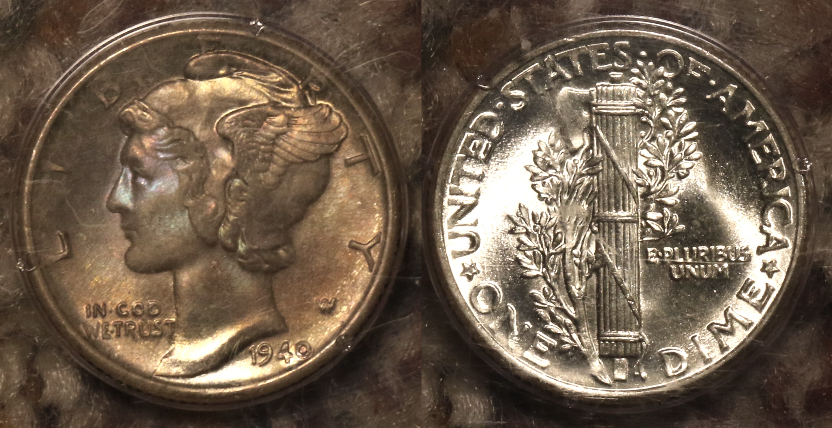 1940 Mercury Dime PCGS MS-66 FB camera