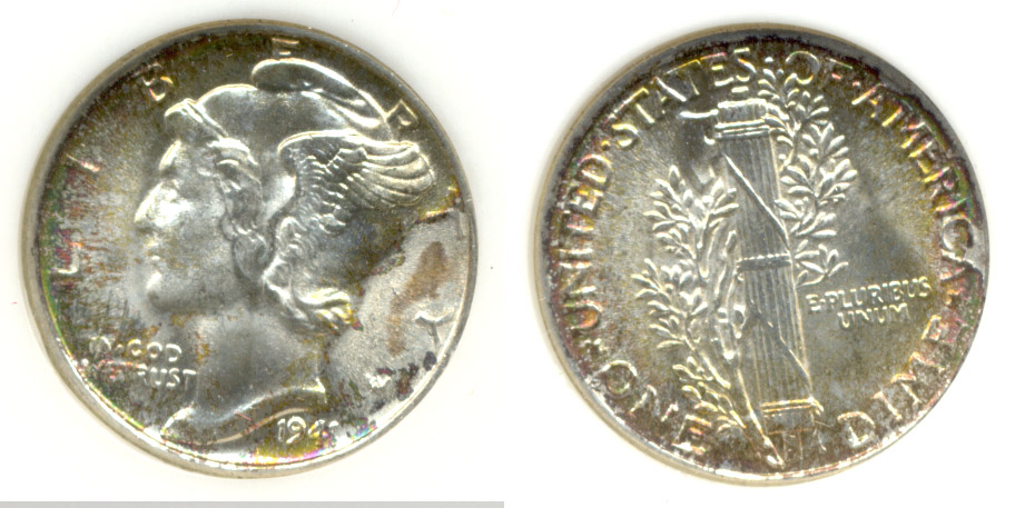 1941 Mercury Dime NGC MS-67