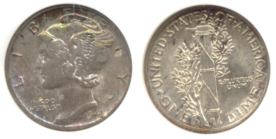 1943-D Mercury Dime NGC MS-64 Full Bands