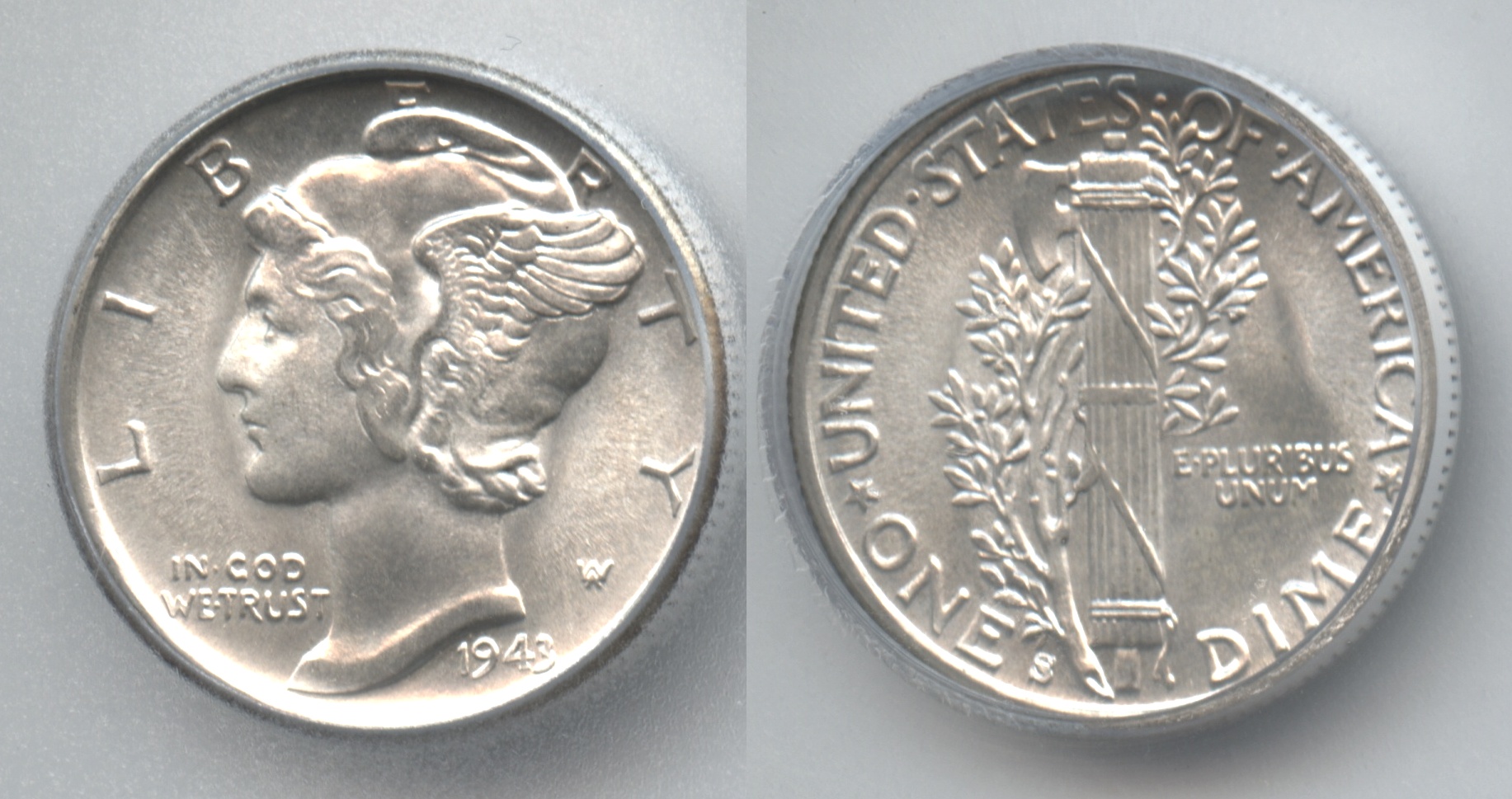1943-S Mercury Dime ICG MS-67