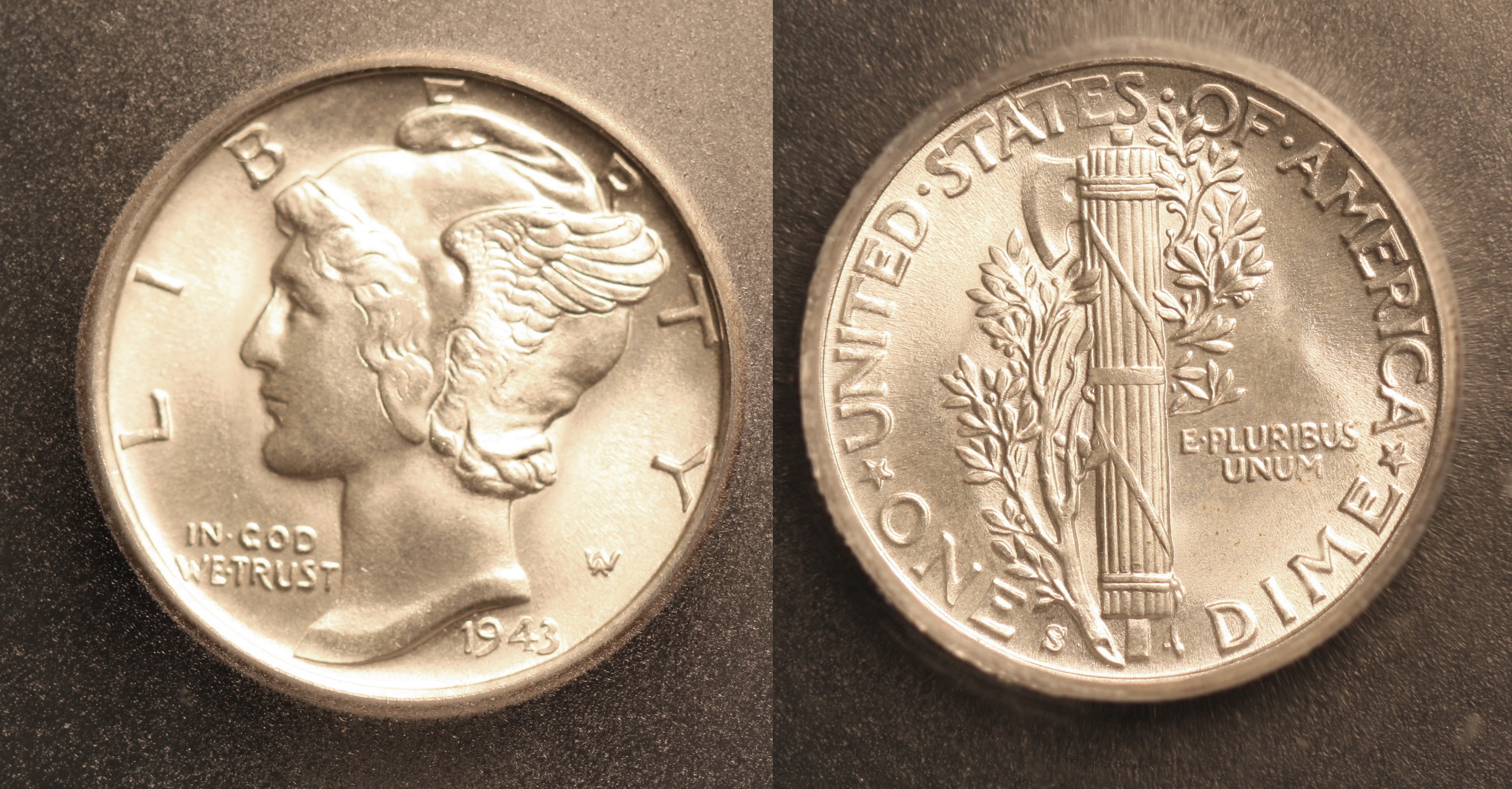 1943-S Mercury Dime ICG MS-67 camera