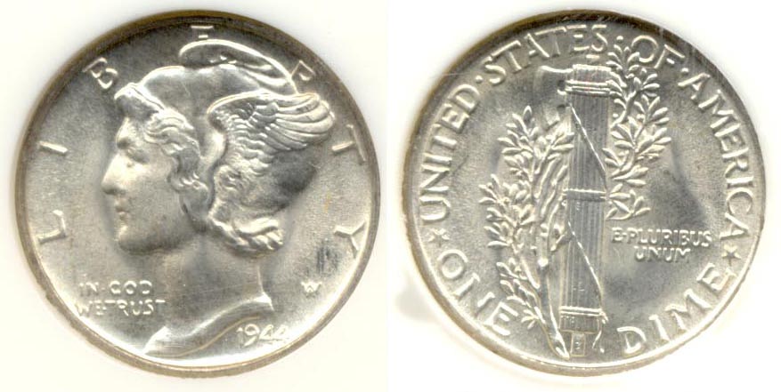 1944 Mercury Dime NGC MS-66