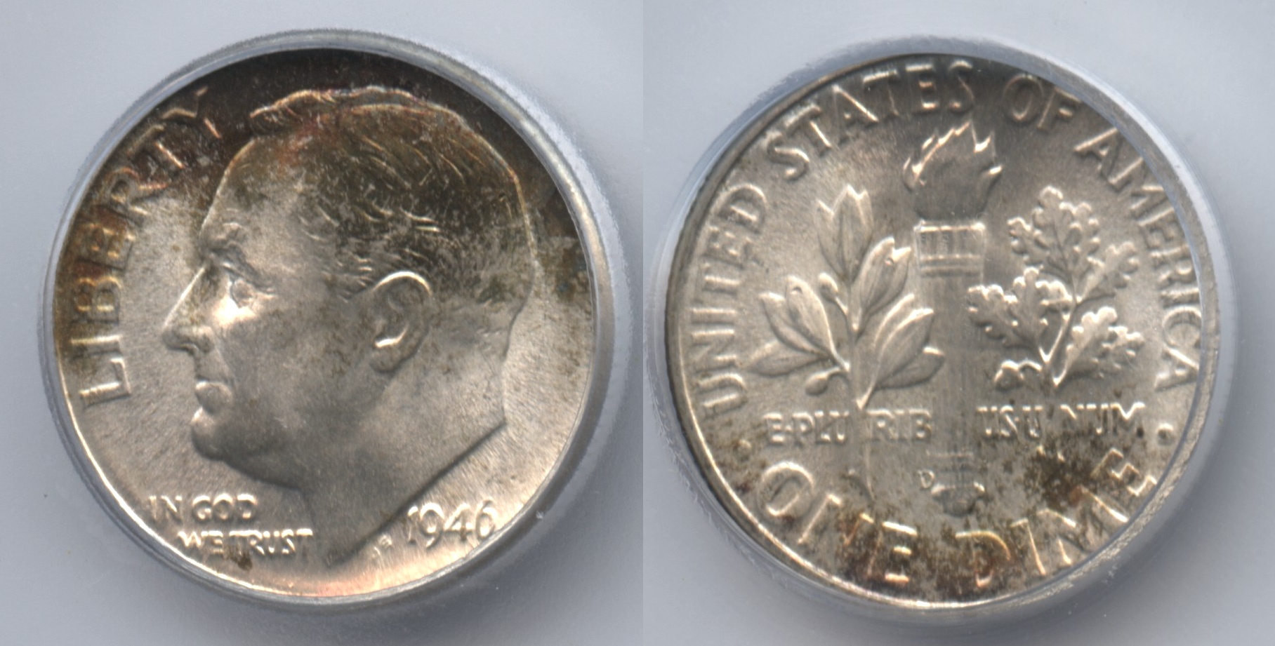 1946-D Roosevelt Dime ICG MS-66 FB Full Bands