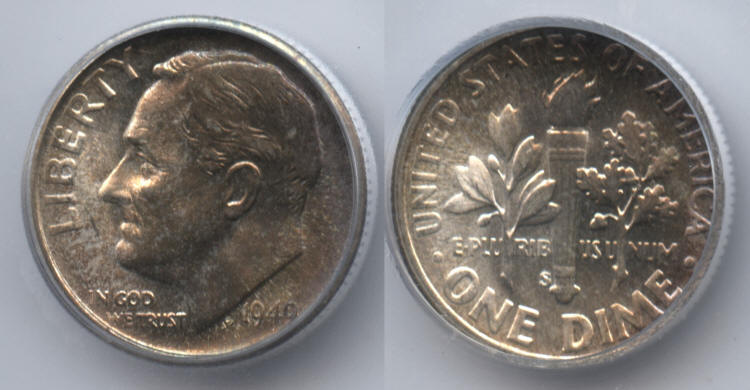 1949-S Roosevelt Dime ICG MS-67 small