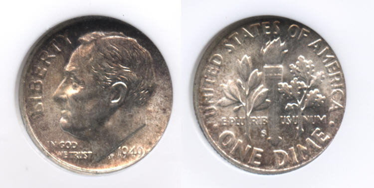 1949-S Roosevelt Dime NGC MS-66 small