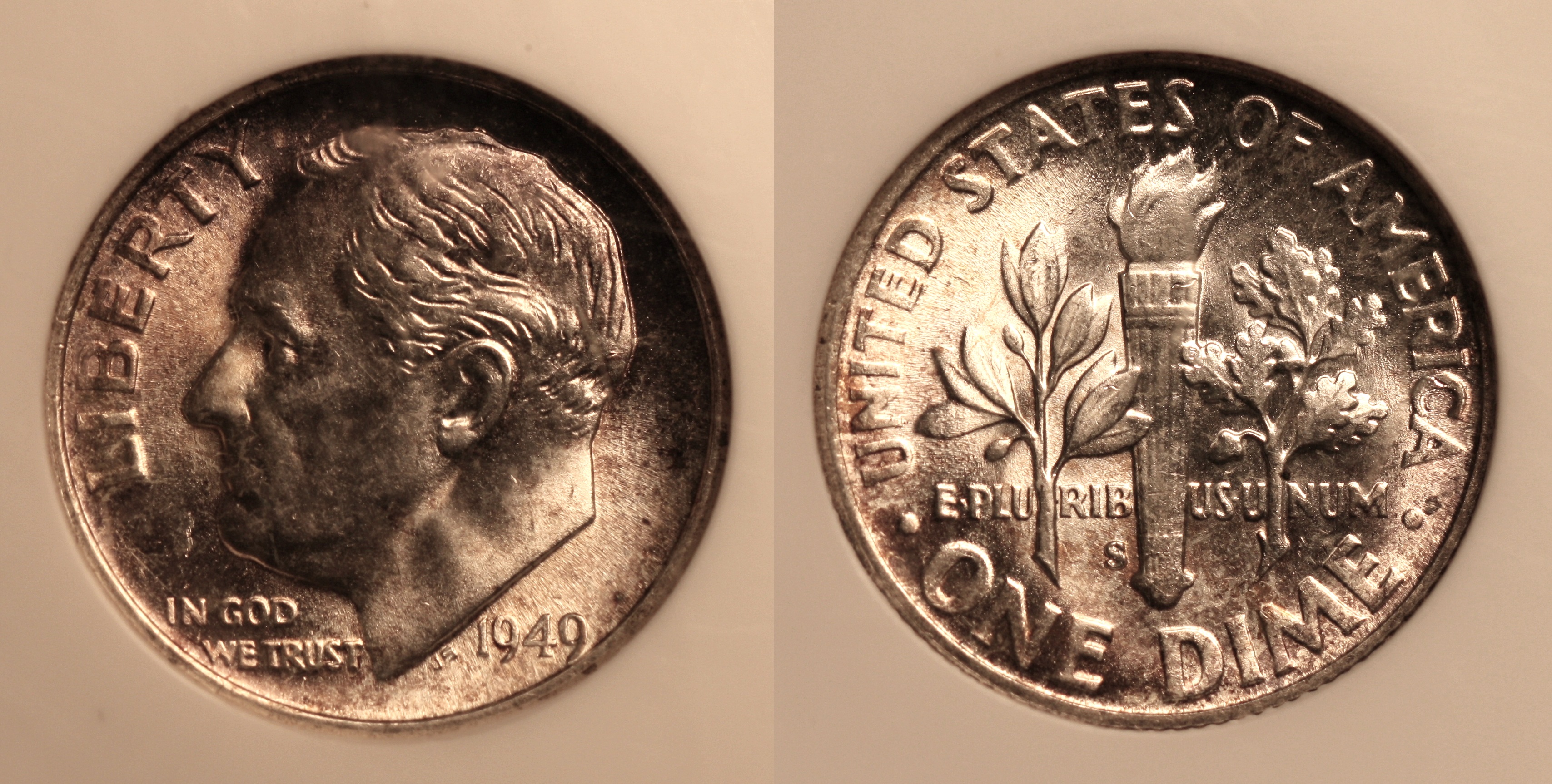 1949-S Roosevelt Dime NGC MS-66 camera