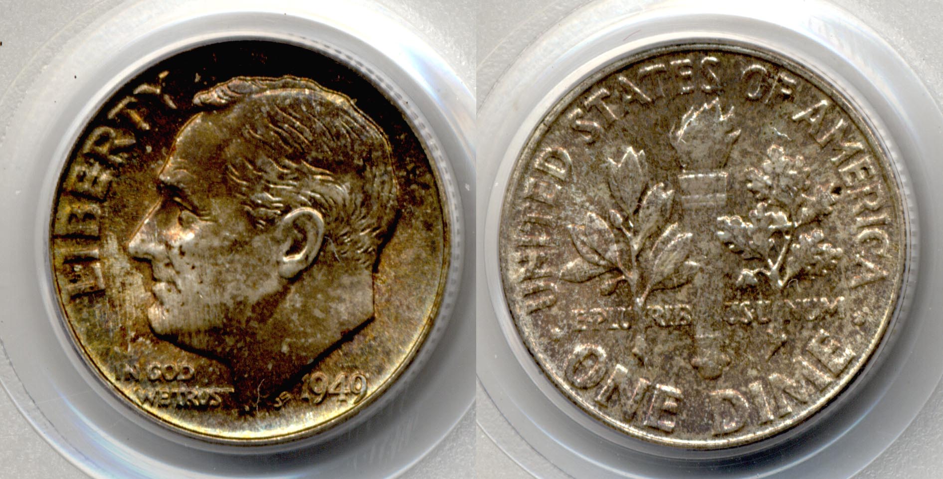 1949 Roosevelt Dime PCGS MS-66