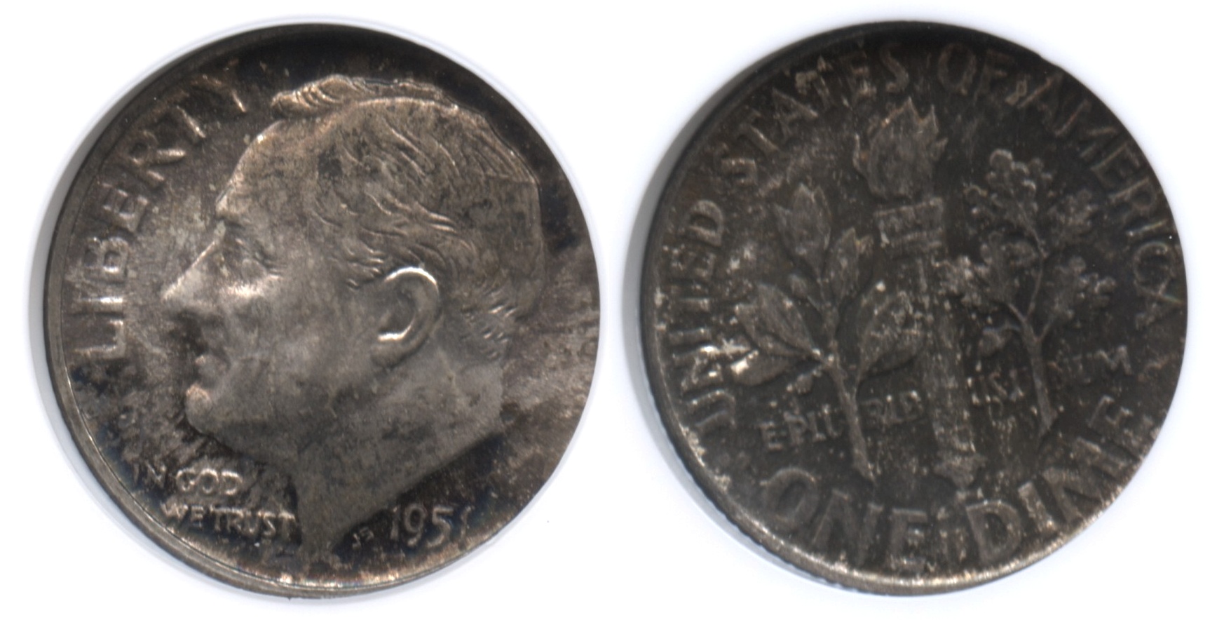 1951 Roosevelt Dime NGC MS-66 #a