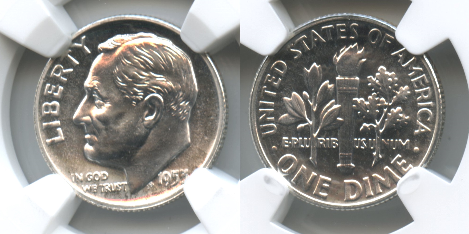 1953 Roosevelt Dime NGC Proof-67