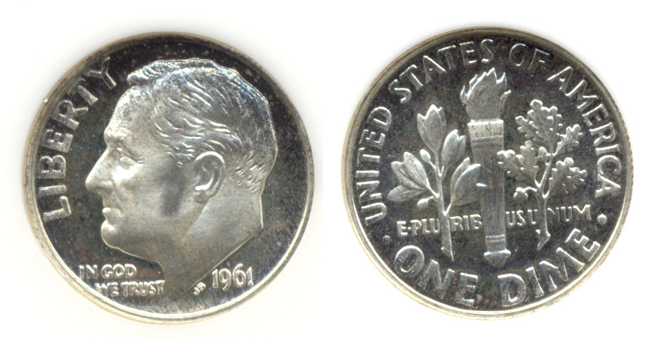 1961 Roosevelt Dime NGC Cameo Proof-68