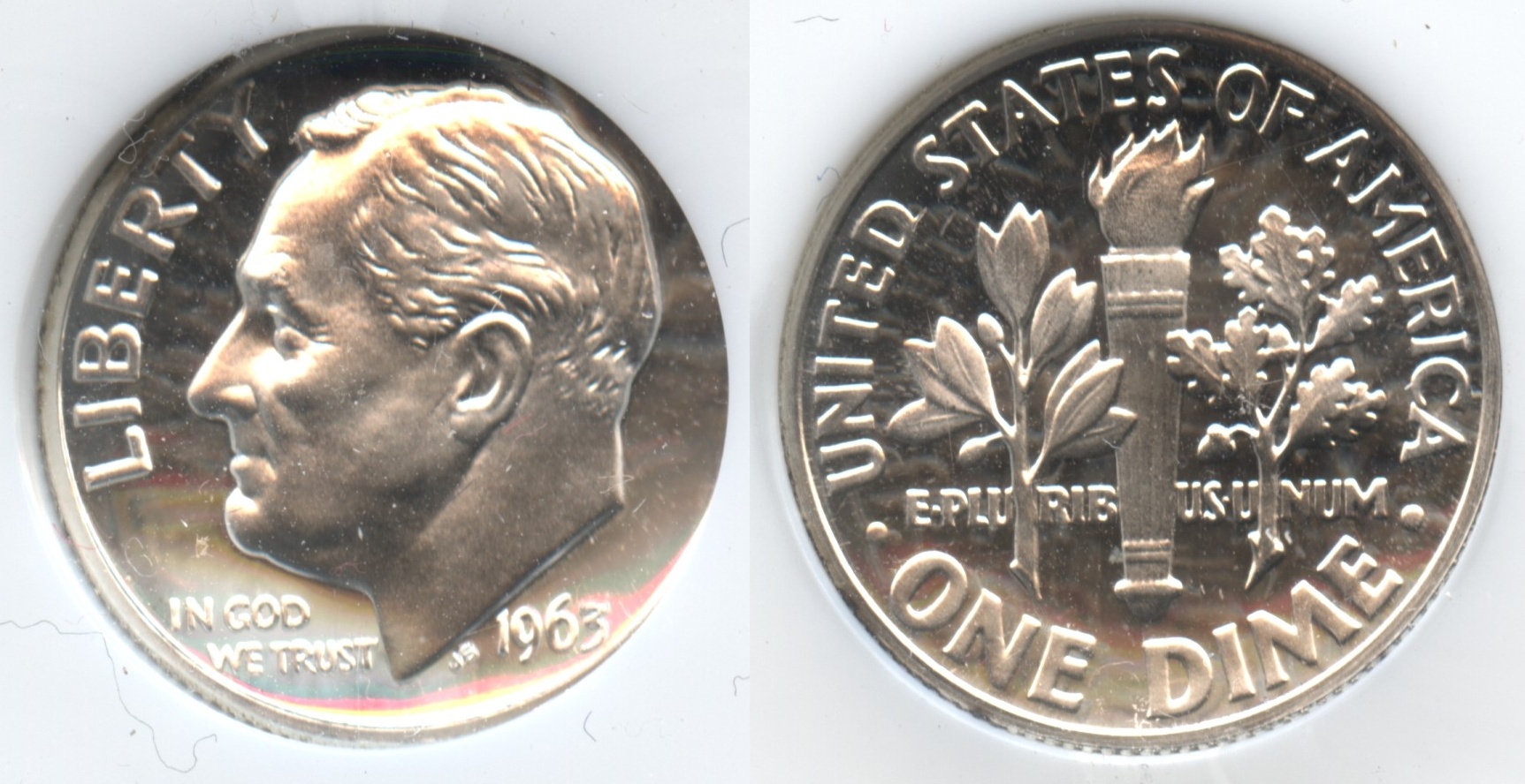 1963 Roosevelt Dime PCI Proof-68 Deep Cameo #a