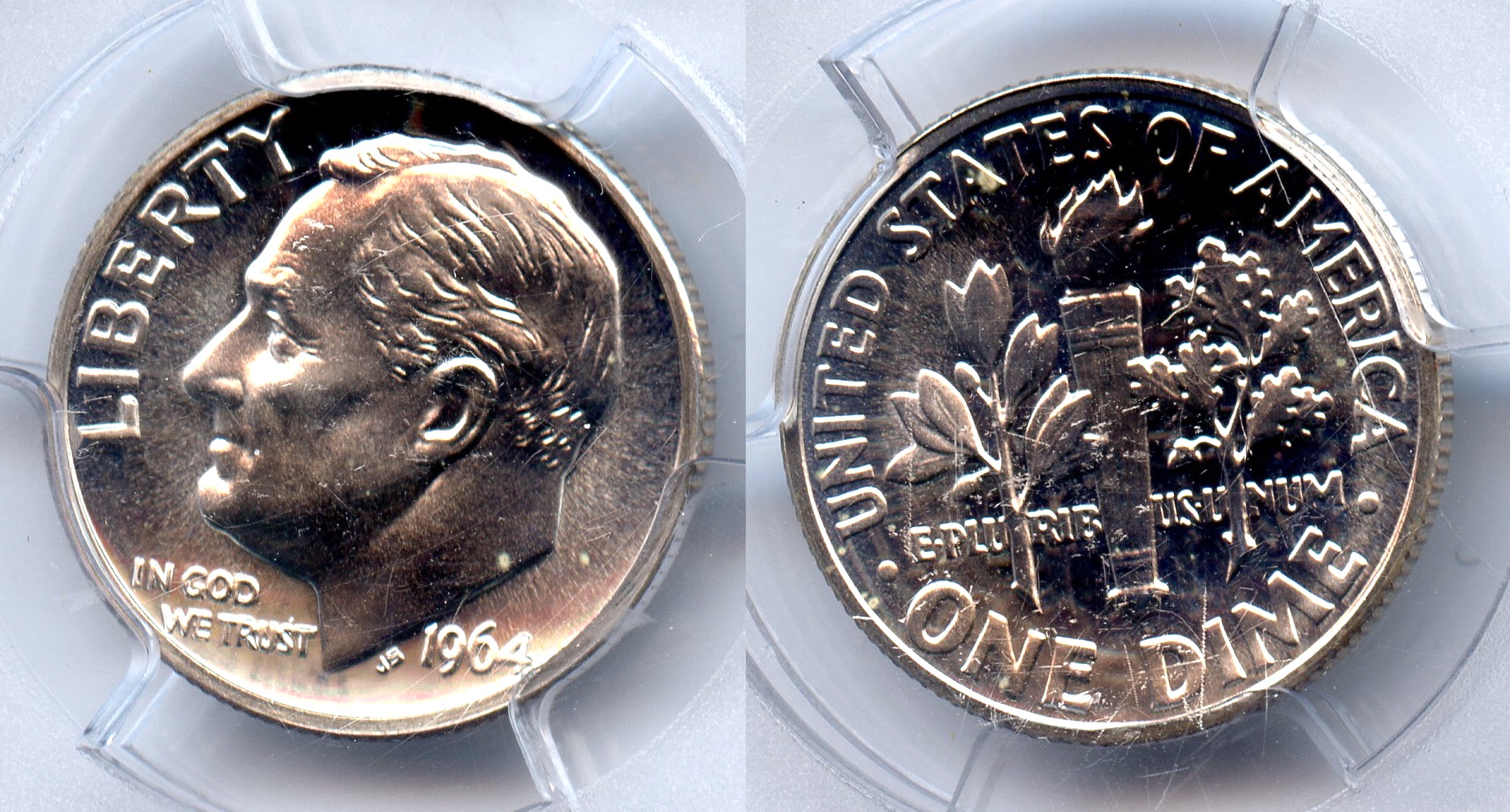1964 Roosevelt Dime PCGS Proof-66