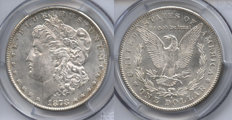 1878-S Morgan Silver Dollar PCGS MS-63 small