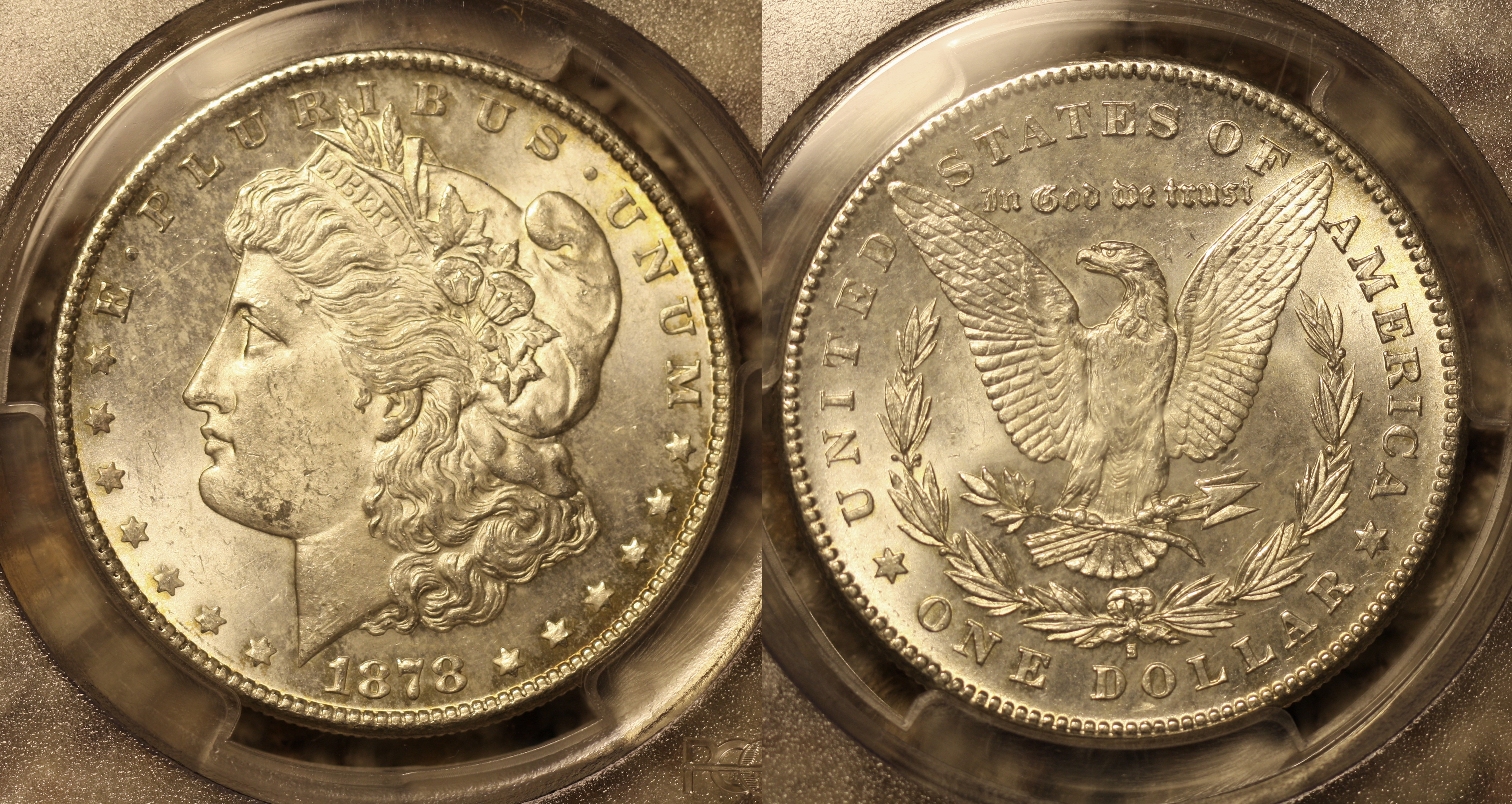 1878-S Morgan Silver Dollar PCGS MS-63 camera