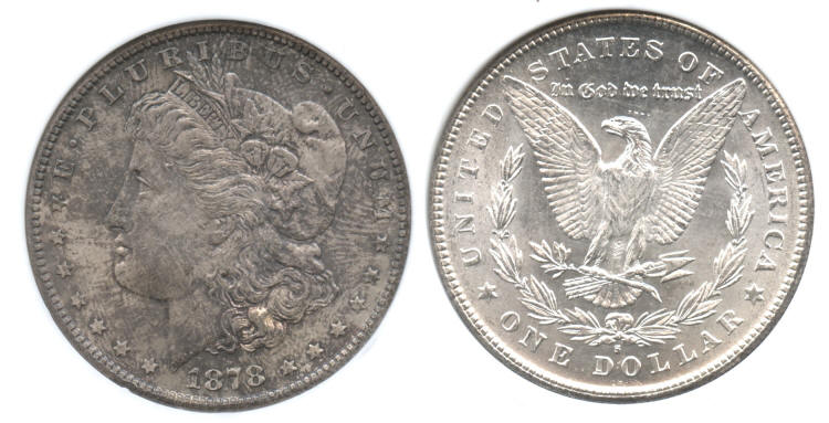1878-S Morgan Silver Dollar PCI MS-65 small