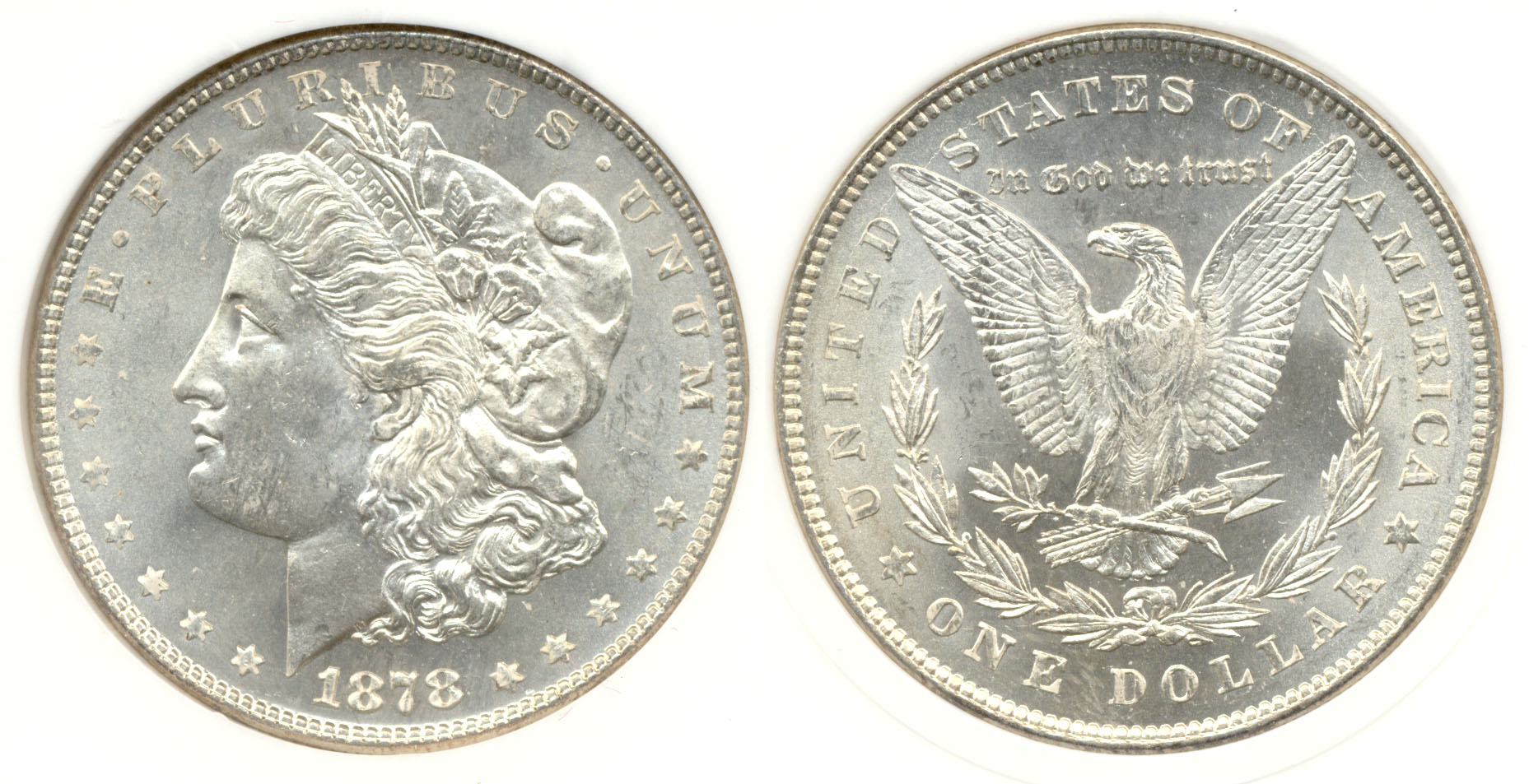 1878 7 over 8 Tail Feathers Morgan Dollar PCI MS-64