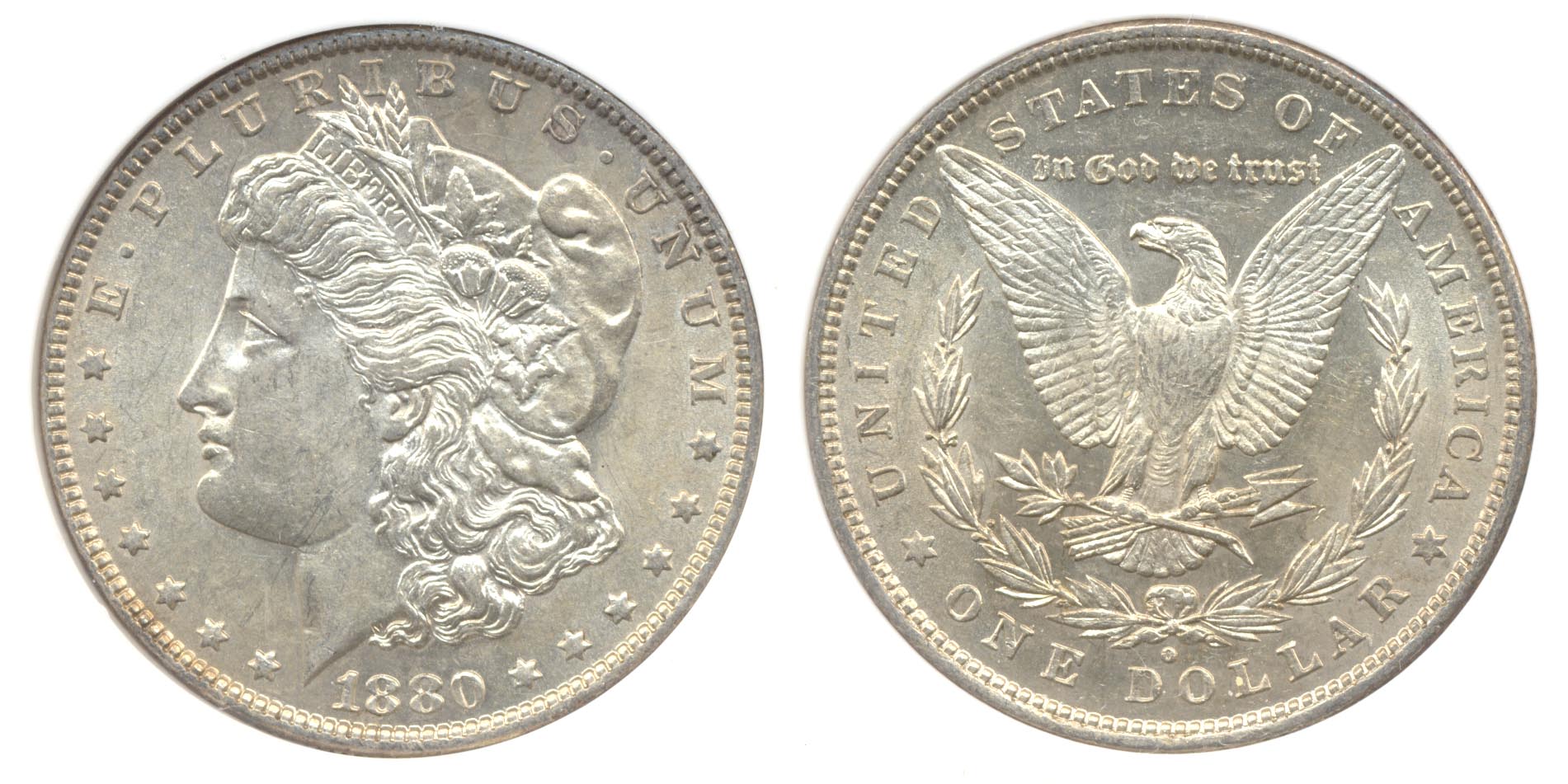 1880-O Morgan Silver Dollar PCI MS-62
