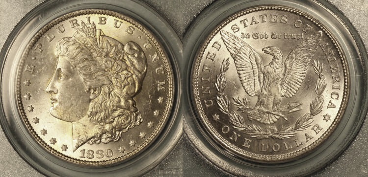1880 Morgan Silver Dollar PCGS MS-62 camera small