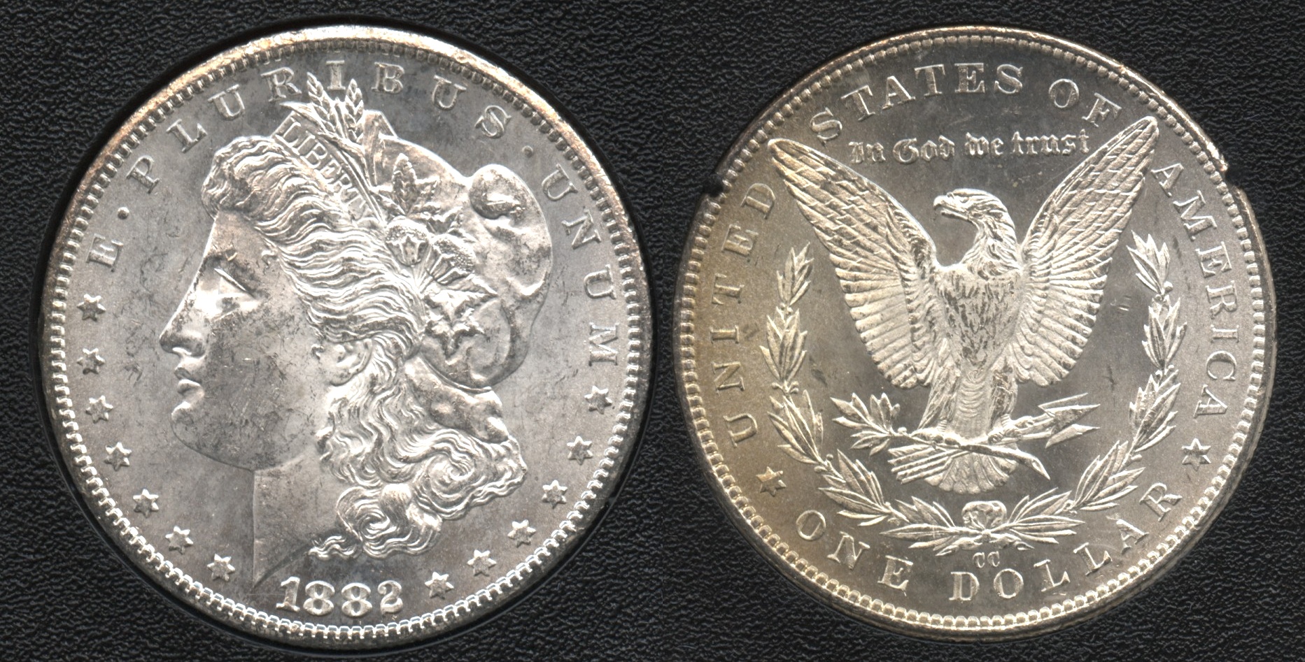 1882-CC Morgan Silver Dollar GSA Holder MS-60