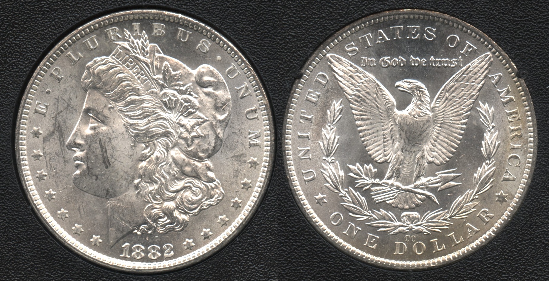 1882-CC Morgan Silver Dollar GSA Holder MS-60 #a