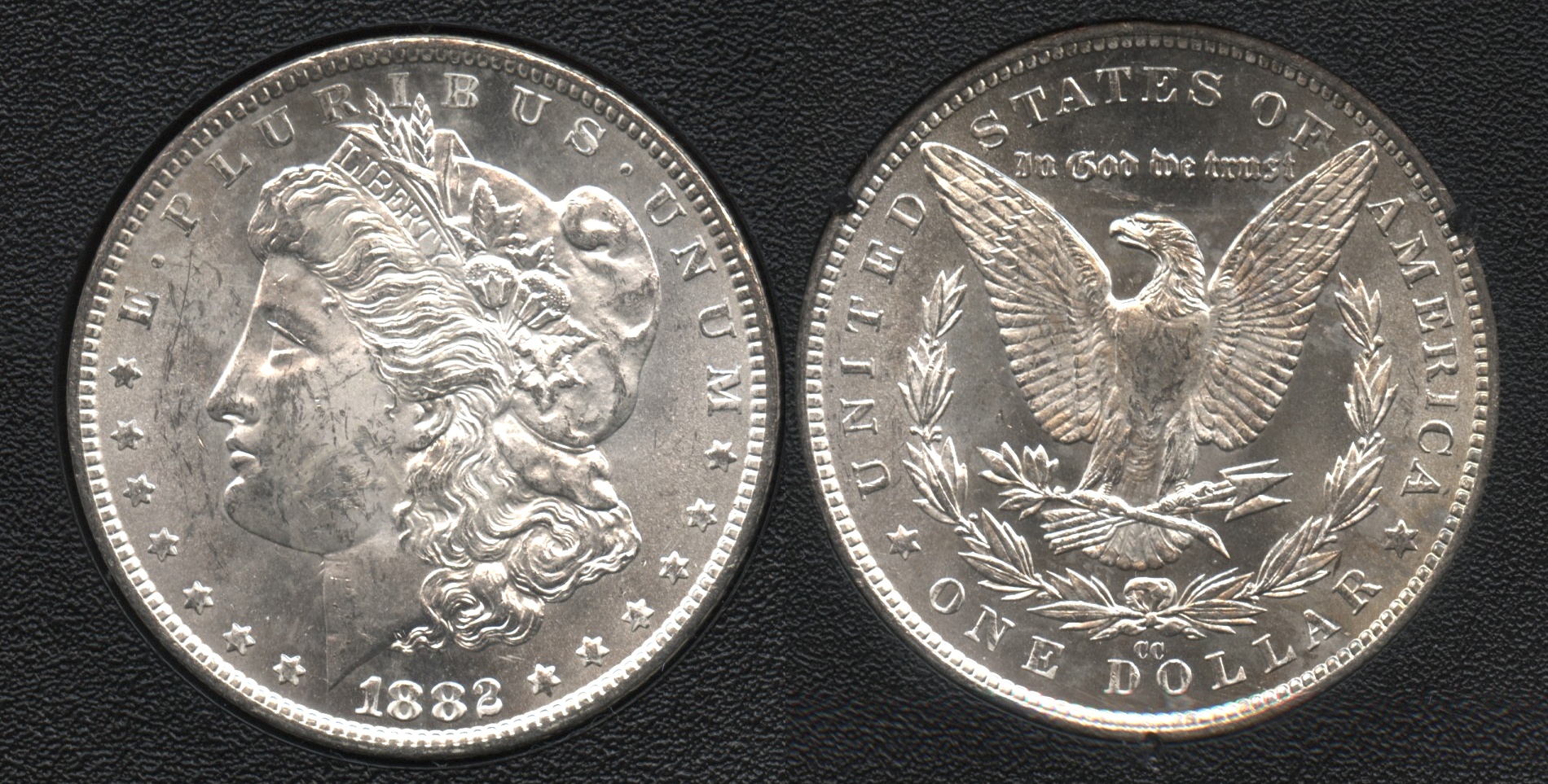 1882-CC Morgan Silver Dollar GSA Holder MS-60 #b