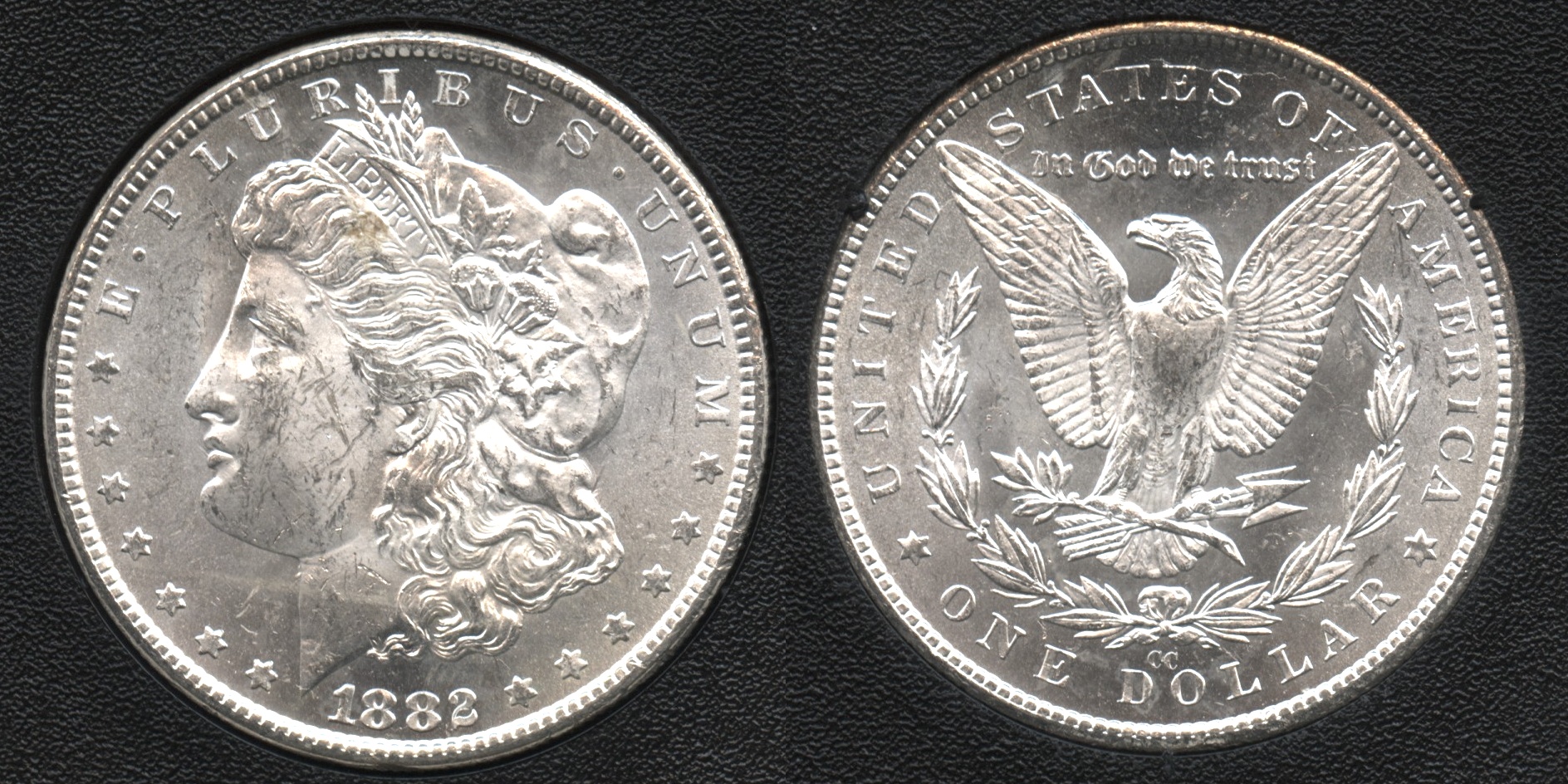 1882-CC Morgan Silver Dollar GSA Holder MS-60 #d