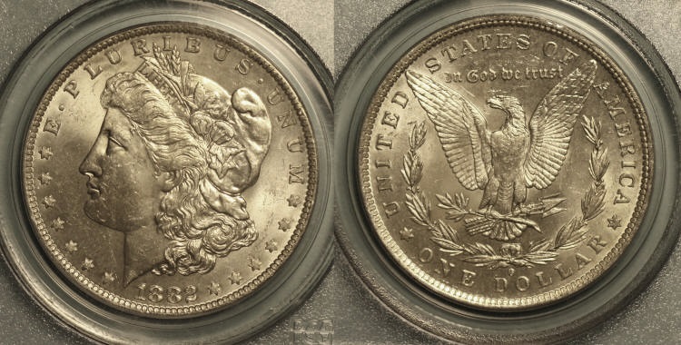 1882-O Morgan Silver Dollar PCGS MS-63 camera small