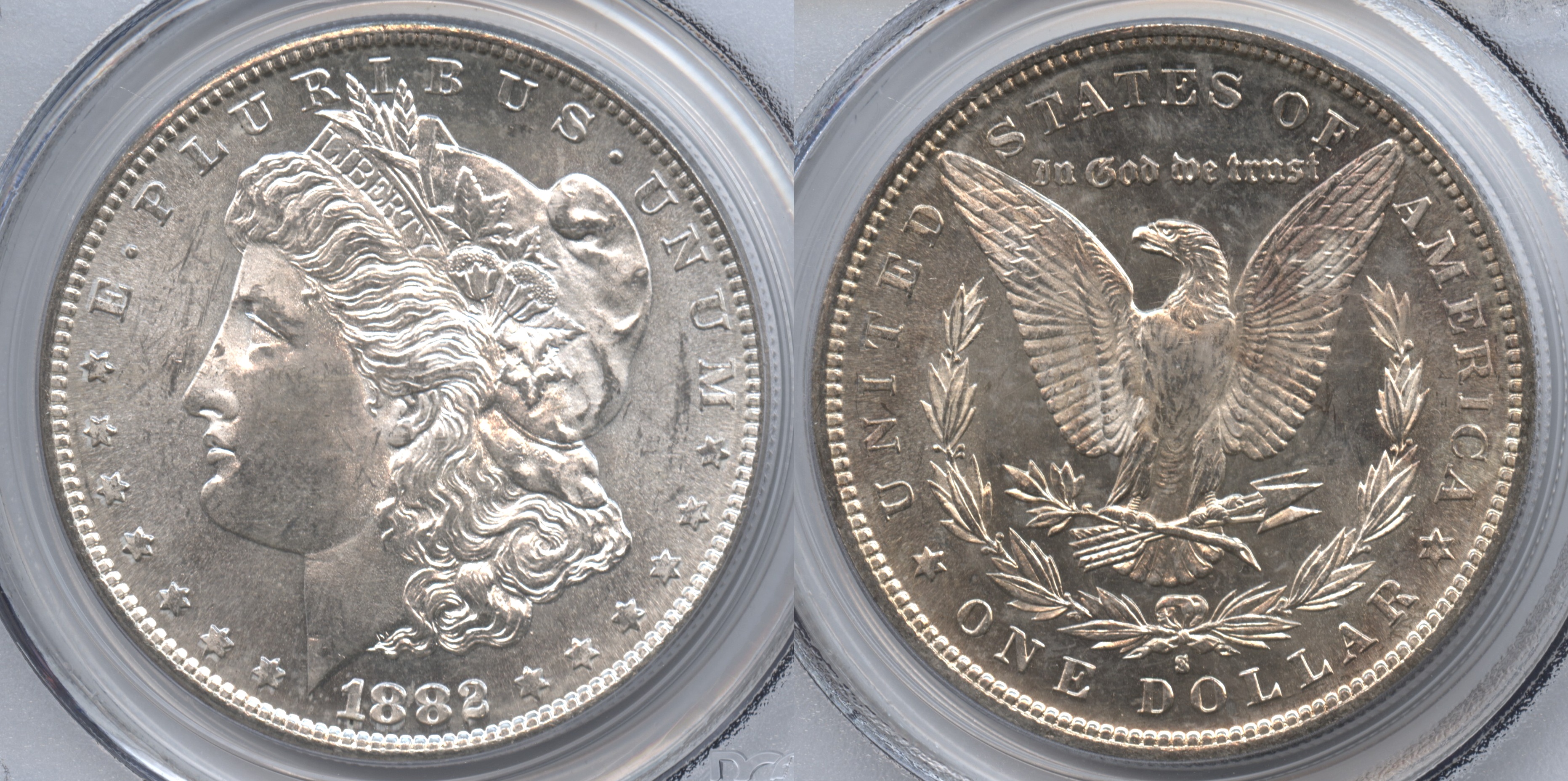 1882-S Morgan Silver Dollar PCGS MS-64 #a VAM-5 Doubled Date