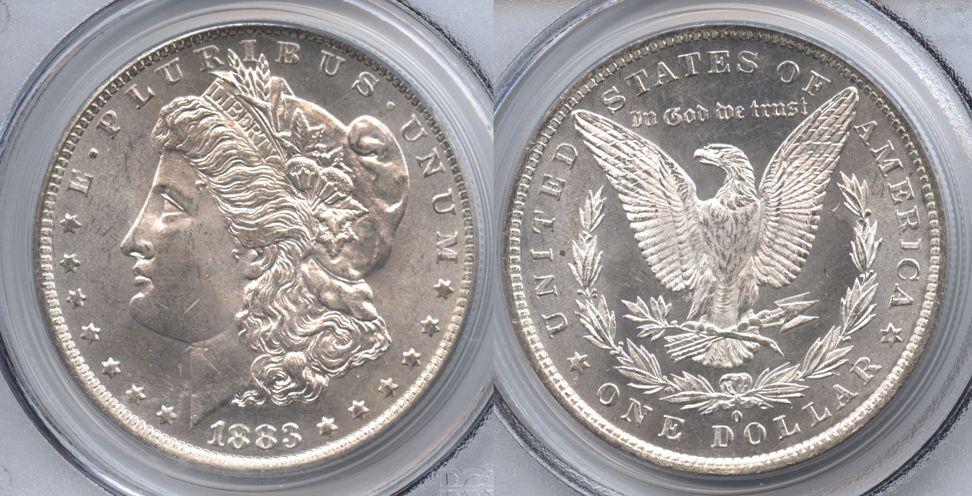 1883-O Morgan Silver Dollar PCGS MS-64 #b VAM-30, Dash Under 8, O Tilted Right