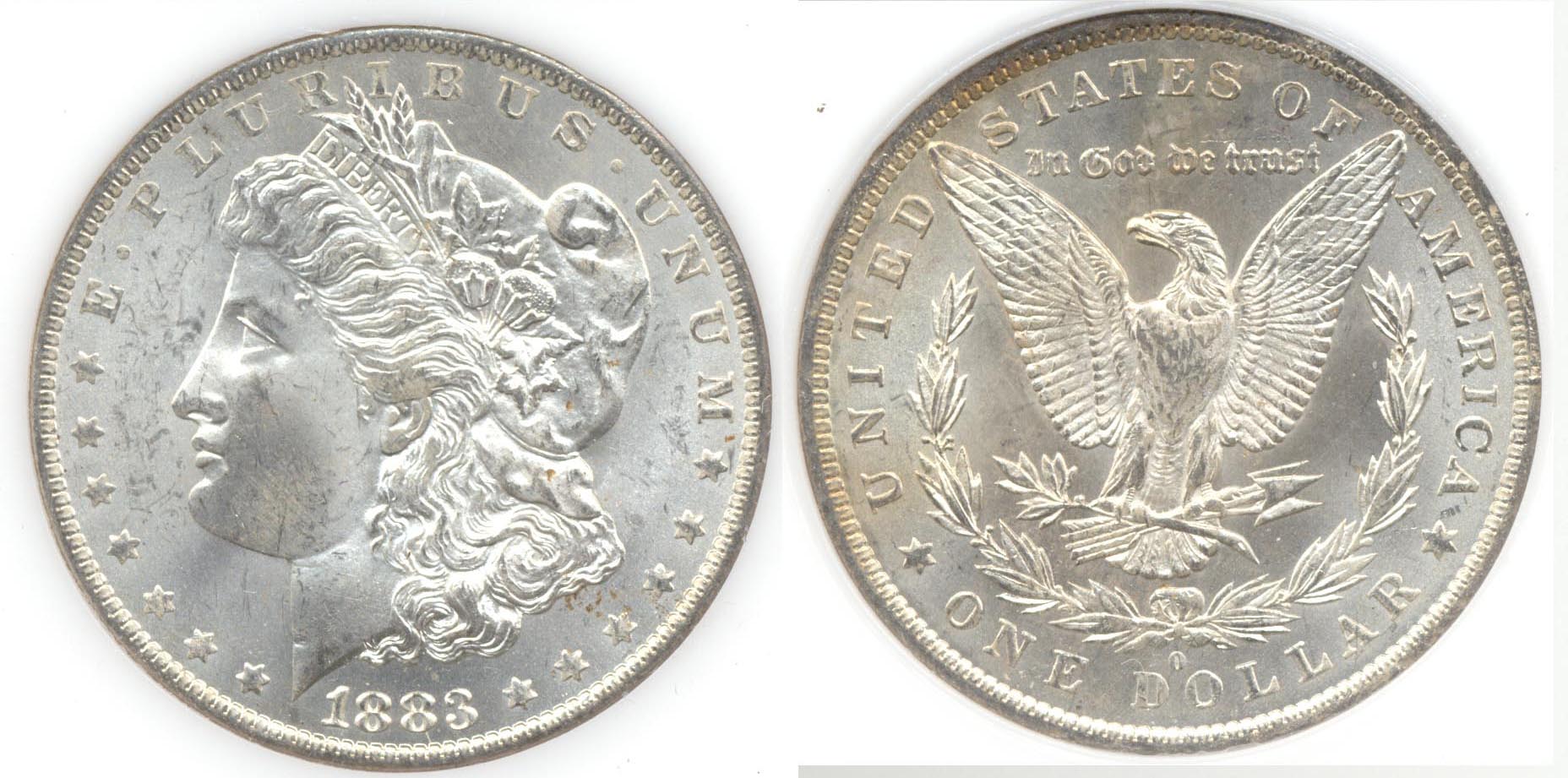 1883-O Morgan Silver Dollar PCI MS-64 h