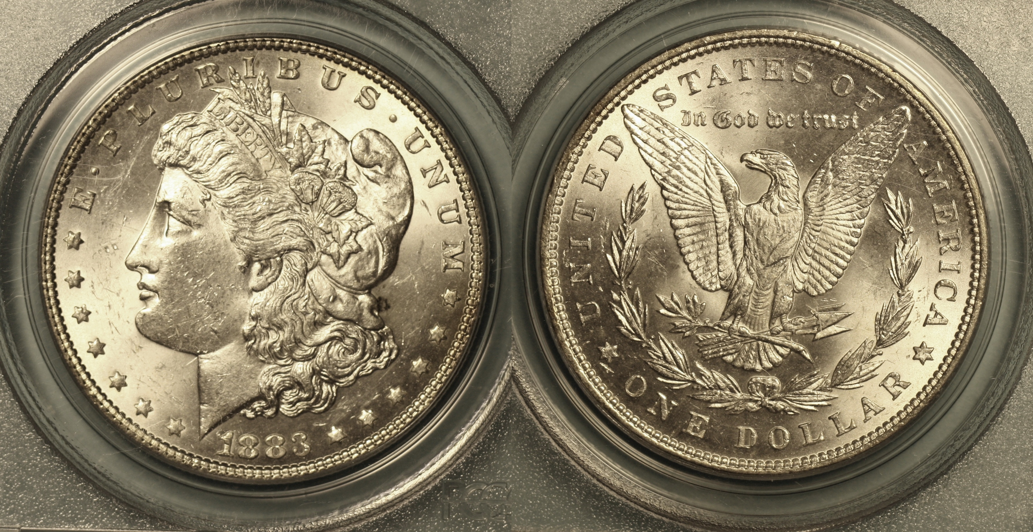 1883 Morgan Silver Dollar PCGS MS-62 camera