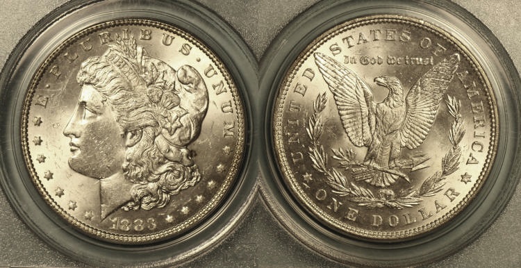 1883 Morgan Silver Dollar PCGS MS-62 camera small