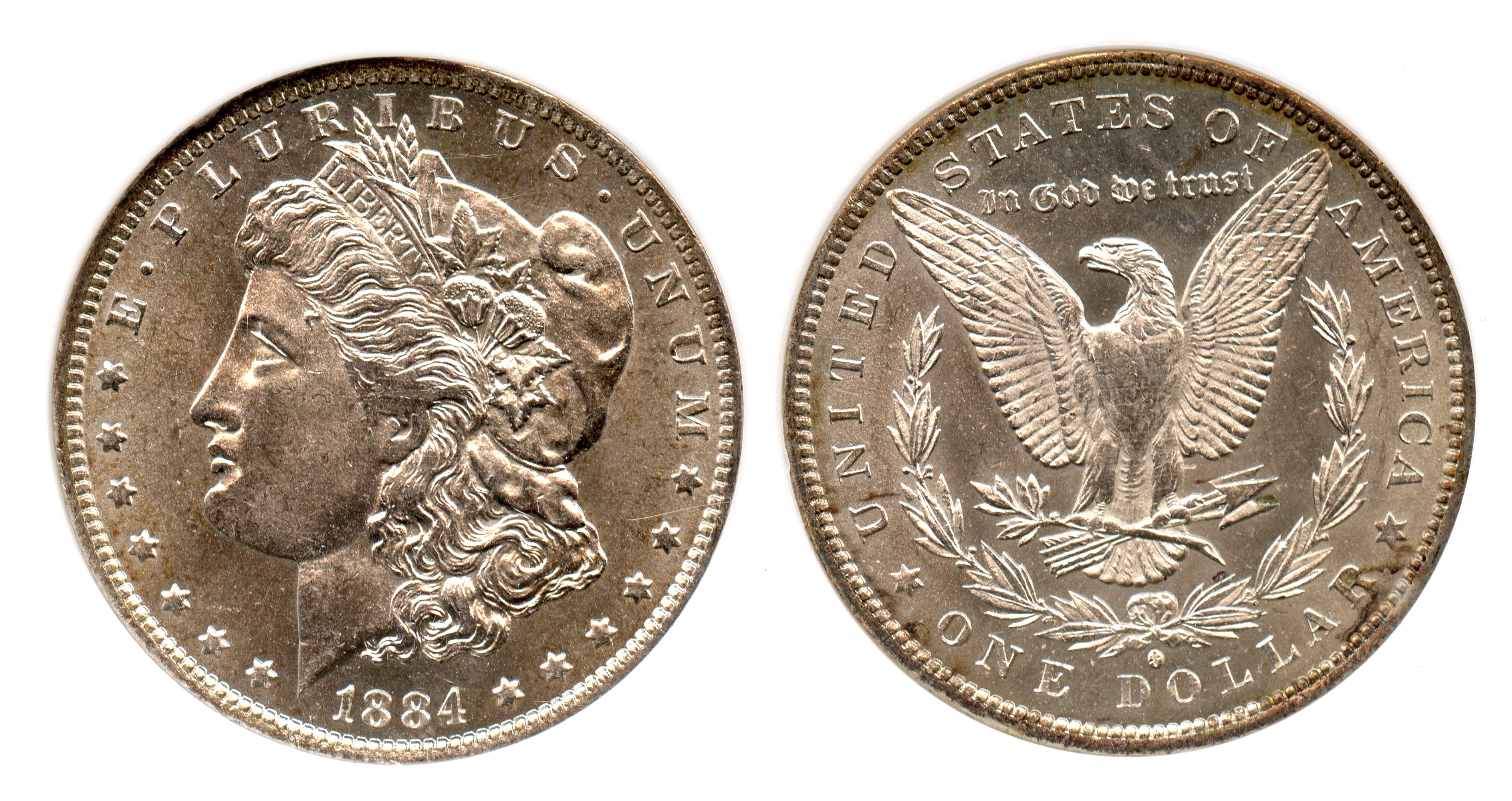 1884-O Morgan Silver Dollar NGC MS-64