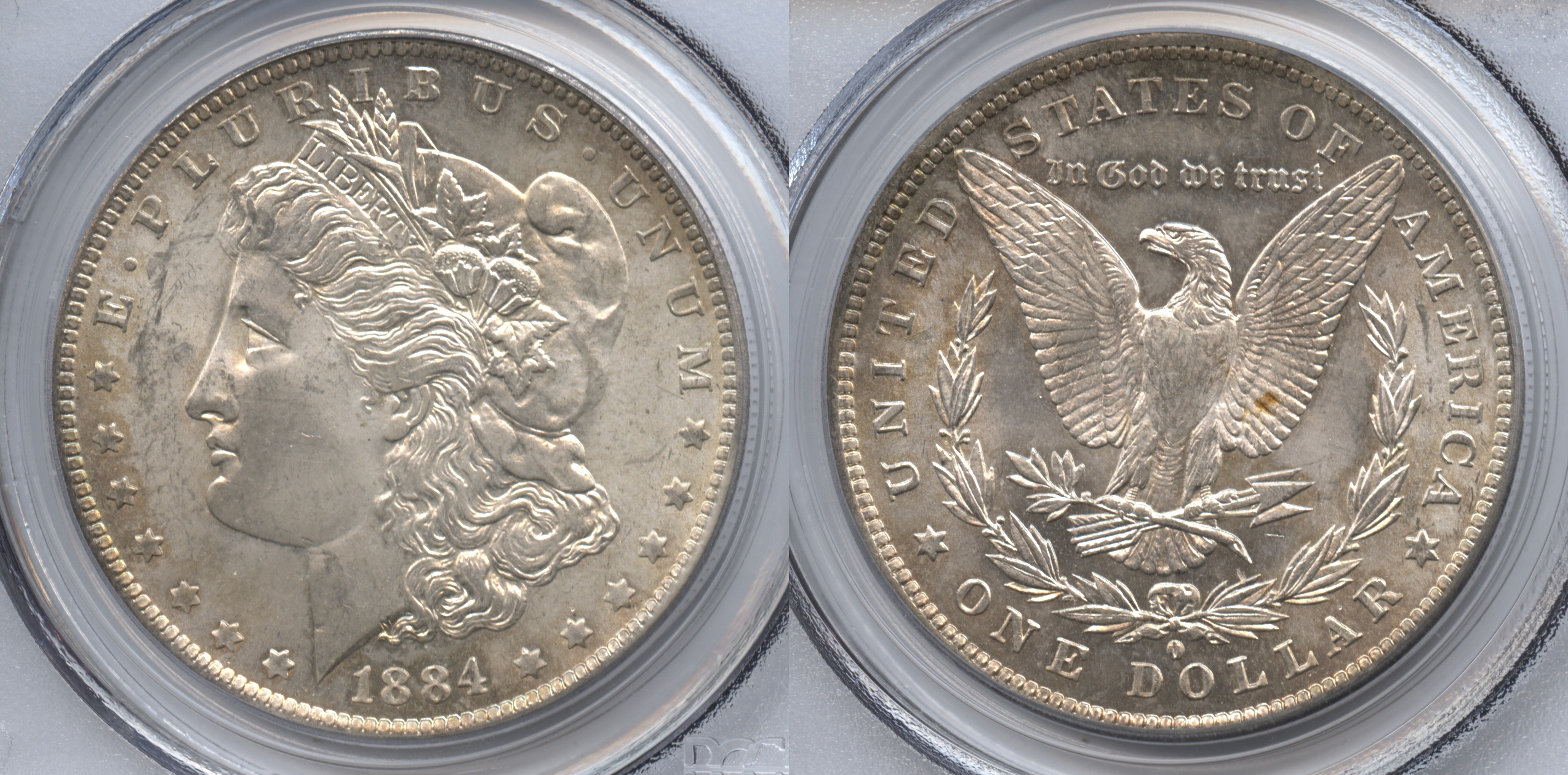 1884-O Morgan Silver Dollar PCGS MS-63 VAM-9, O/O Right
