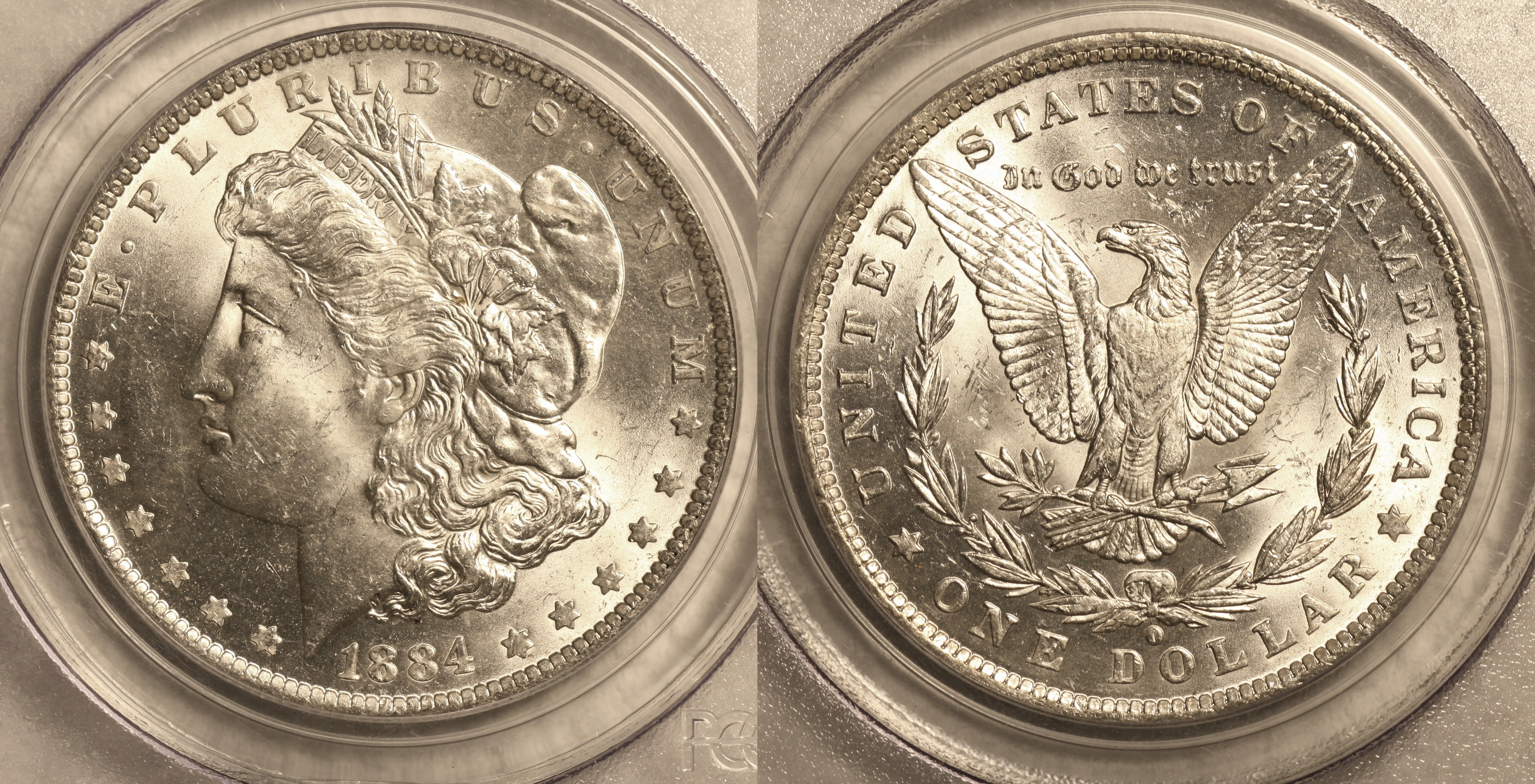 1884-O Morgan Silver Dollar PCGS MS-63 #a camera