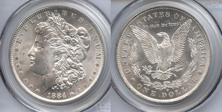 1884-O Morgan Silver Dollar PCGS MS-64 #d small